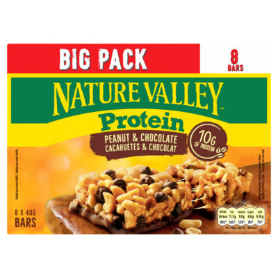 Protein Big Pack Peanut & Chocolate Cereal Bars 8 x 40g (320g) thumbnail 2
