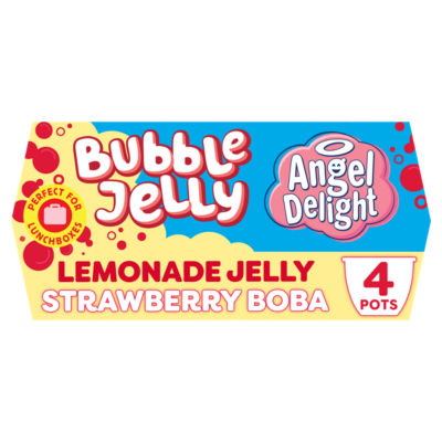 Lemonade Jelly and Strawberry Boba Bubble Dessert Snack Pot x4 thumbnail 2