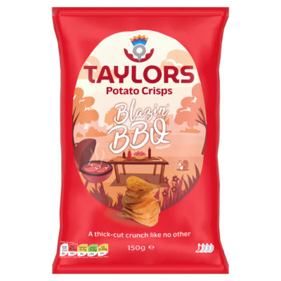 Blazin' BBQ Flavour Potato Crisps 150g