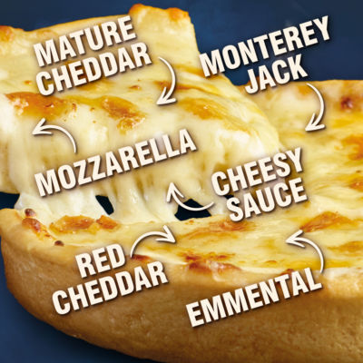 Ultimate Cheesy Deep Dish Epic Five Cheese on a Cheesy Sauce Pizza 2 x 164 (328g) thumbnail 4