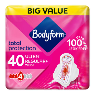 Total Protection Ultra Normal Sanitary Towels Wings 40 pack thumbnail 2