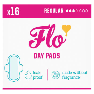 FLO Bamboo Sanitary Day Pads, Winged & Ultra Thin