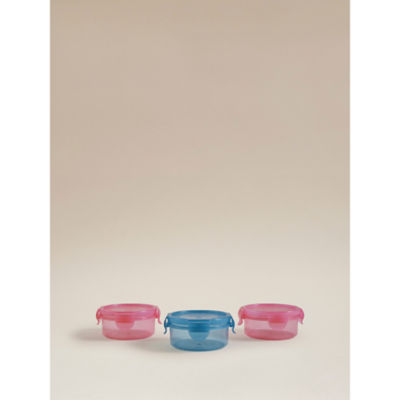 Kids 230ml clip lock container, pack of 3