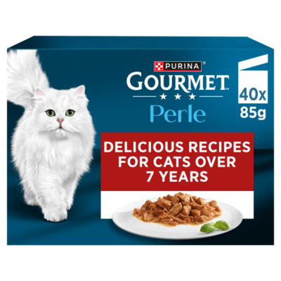 GOURMET Perle Juicy Mini Fillets in Gravy 7+  (Chicken, Salmon) Wet Cat Food 40x85g thumbnail 2