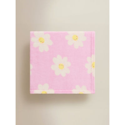 Pink Daisy Fleece Blanket thumbnail 2