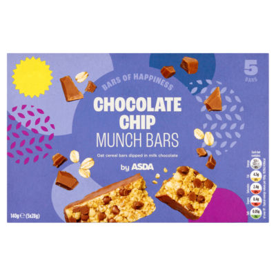 Chocolate Chip Munch Bars (5 x 28g) 140g thumbnail 2