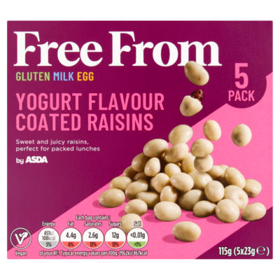 Yogurt Flavour Coated Raisins 5 x 23g (115g)