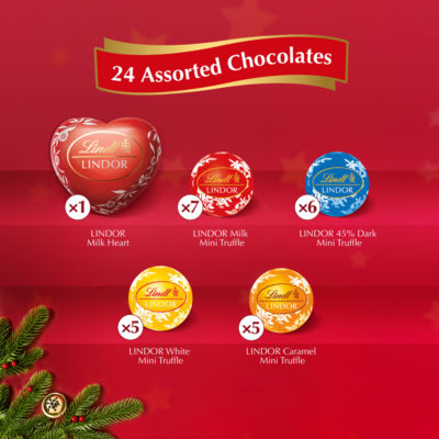 Lindor Assorted Mini Chocolate Advent Calendar 117g thumbnail 3