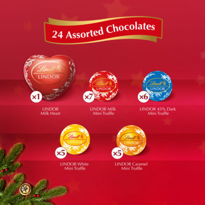 Lindor Assorted Mini Chocolate Advent Calendar 117g thumbnail 4