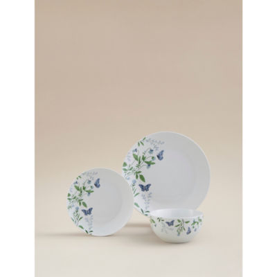 White Butterfly Dinner Set 12 Piece