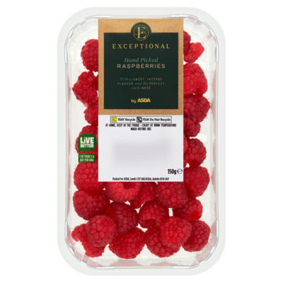 Exceptional by ASDA Hand Picked Raspberries 150g thumbnail 2