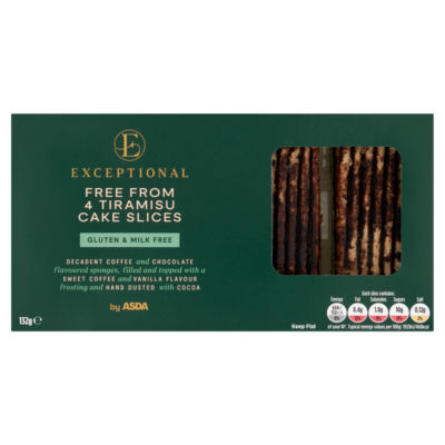 Free From 4 Tiramisu Cake Slices 132g