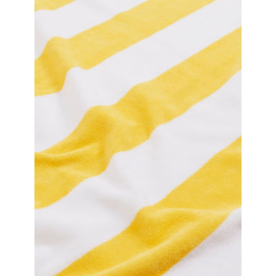 Striped Yellow Cotton Regular Beach Towel (79x152cm) thumbnail 3