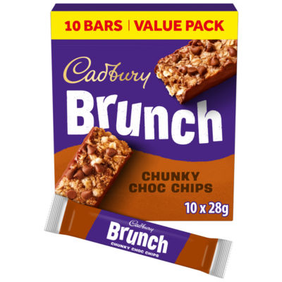 Brunch Oats Chocolate Chip Cereal Bars 10 Pack Multipack 280g (10 x 28g) thumbnail 2