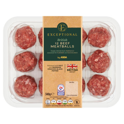 12 British Beef Meatballs 340g