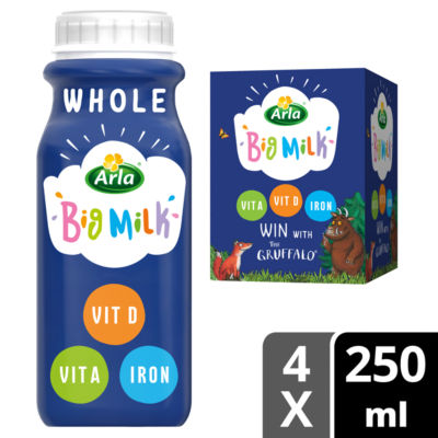 Big Milk Fresh Whole Milk Vitamin Enriched for Kids 4x250ml thumbnail 2