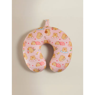 Pink Capybara Travel Pillow thumbnail 2