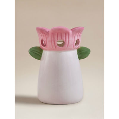Pink Flower-Shaped Burner