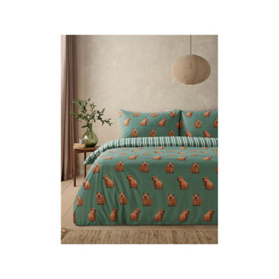 Cute Capybara Reversible Duvet Set Single thumbnail 2