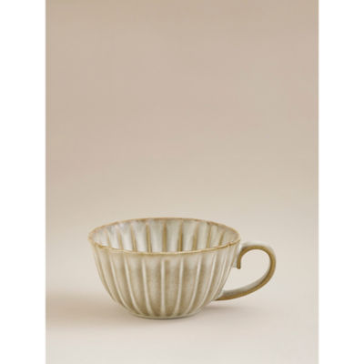Natural Reactive Glaze Scalloped Mug thumbnail 2