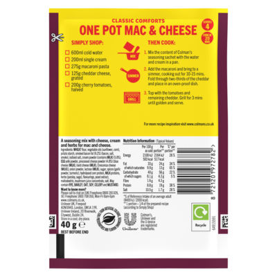 Classic Comforts Meal Maker One Pot Mac and Cheese 40 g thumbnail 3