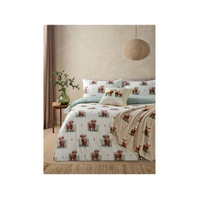 Highland Cow Meadow Reversible Duvet Set Single thumbnail 2