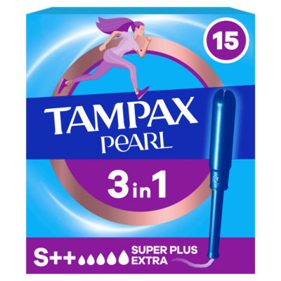 Pearl Super Plus Extra Tampons With Applicator x 15 thumbnail 2