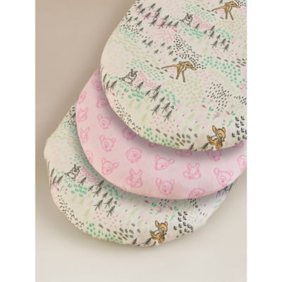Bambi Cotton Jersey Moses Fitted Sheets - Set of 3