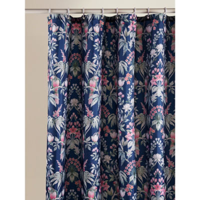 Tropical Flowers & Birds Shower Curtain thumbnail 2