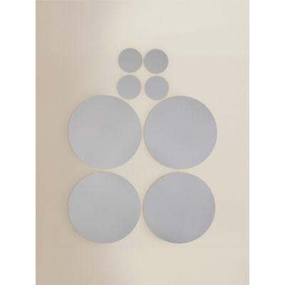 Grey Round Placemat & Coaster Set