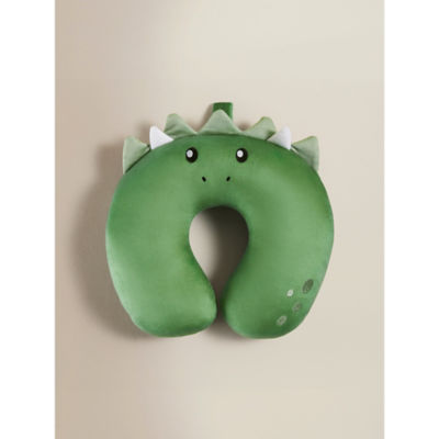 Green Dino Travel Pillow