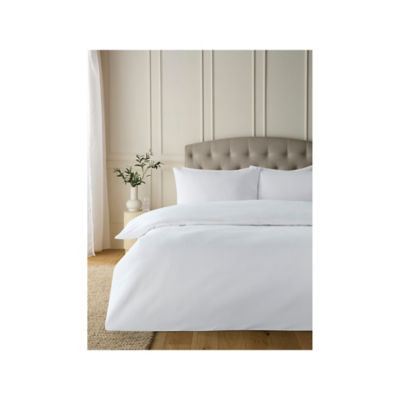 White Textured Waffle Cotton Duvet Set Double thumbnail 2