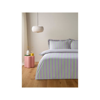 Box Pleat Striped Duvet Set King