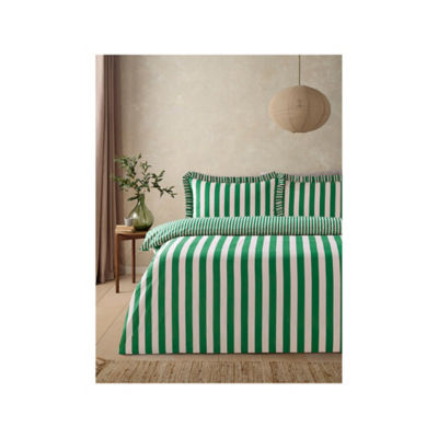Box Pleat Striped Duvet Set King