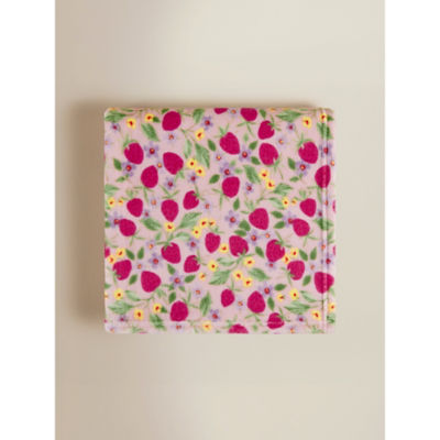 Pink Strawberry Super Soft Throw 120x150 thumbnail 2