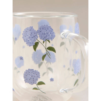 Stacey Solomon Clear Hydrangea Double Wall Glass Mug thumbnail 5