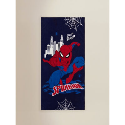 Marvel Spider-Man Print Navy Cotton Beach Towel