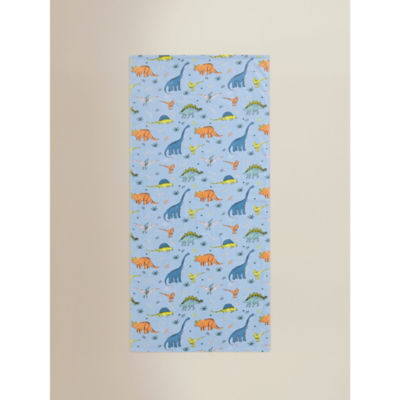Blue Dino Printed Beach Towel