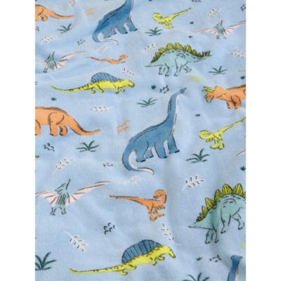 Blue Dino Printed Beach Towel thumbnail 3