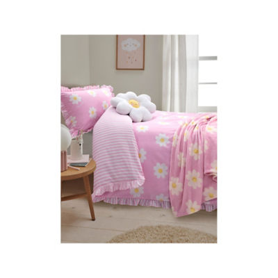 Pink Daisy Frill Trim Reversible Duvet Set Toddler thumbnail 2
