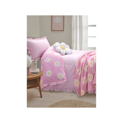 Pink Daisy Frill Trim Reversible Duvet Set Toddler thumbnail 3