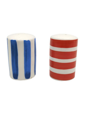 Painted Stripe Salt And Pepper Set thumbnail 2