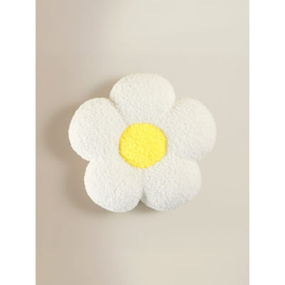 Cream Flower-Shaped Borg Cushion 35x35 thumbnail 2