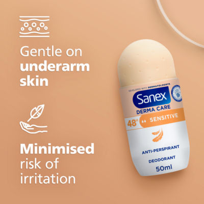 Derma Care Sensitive 48h Antiperspirant Roll-On Deodorant 50ml thumbnail 4