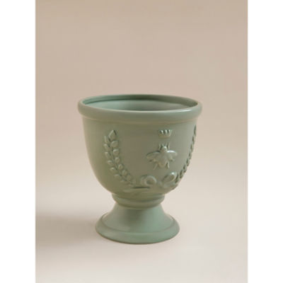 Green Ceramic Bee Urn Planter thumbnail 3