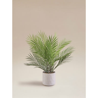 Artificial Areca Palm Plant In Reactive Glaze Ceramic Pot