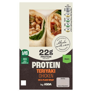 Protein Teriyaki Chicken on a Plain Wrap