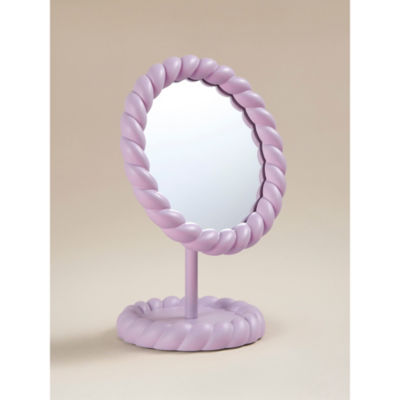 Lilac Freestanding Mirror with Trinket Tray Base