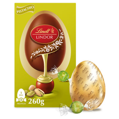 Milk Chocolate Egg with Lindor Pistachio Truffles 260g thumbnail 2