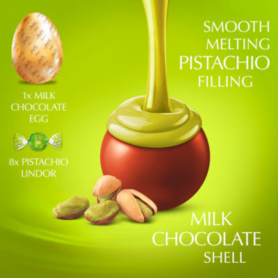 Milk Chocolate Egg with Lindor Pistachio Truffles 260g thumbnail 4